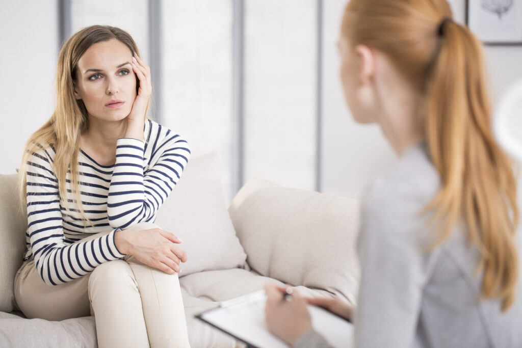 CBT therapist in New Jersey working with client on anxiety and panic attack therapy.