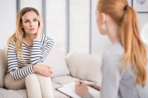 CBT therapist in New Jersey working with client on anxiety and panic attack therapy.